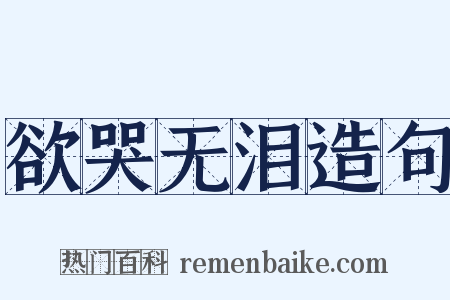 欲哭无泪造句是什么意思的图片